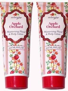 Amber Glow Hand and Body Lotions - Apple Orchard Moisturizing (Set of 2)